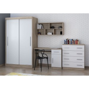 TOBBI 4 Kinderkamer Set met Wandplank Kinder Meubels 24