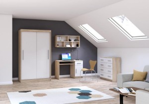 TOBBI 4 Kinderkamer Set met Wandplank Kinder Meubels 24