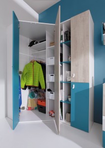 PETRA P02 Kledingkast Hoekkast 90 cm Kinder Meubels 24