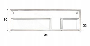 POKO 13 Wandplank 105 cm Kinder Meubels 24