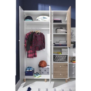 FELIX 01 Kledingkast 120 cm Kinder Meubels 24