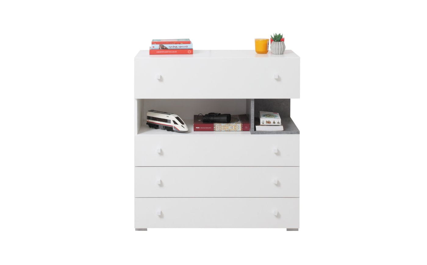 SIMON S11 Ladekast 4 lades wit Kinder Meubels 24