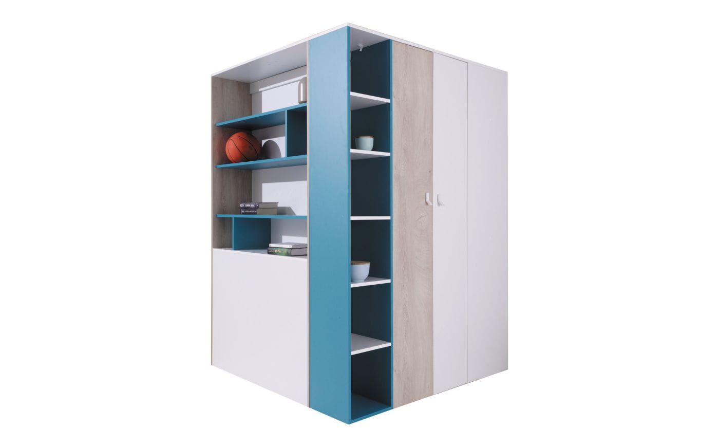 PETRA P01 Kledingkast Hoekkast 135 cm Kinder Meubels 24