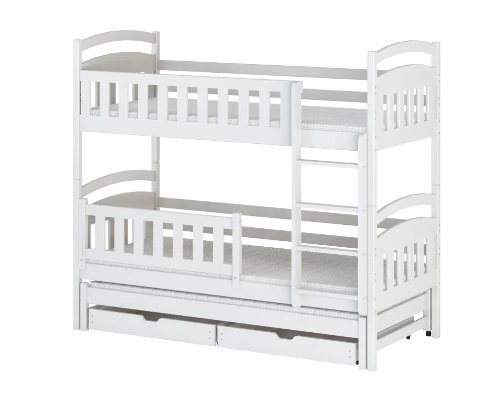 EMILIA 3-persoons Stapelbed 90x200 wit Kinder Meubels 24