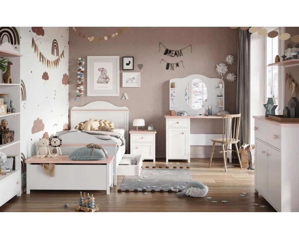 L-LU003 Kinderkamer-Set met Ladekast Kinder Meubels 24