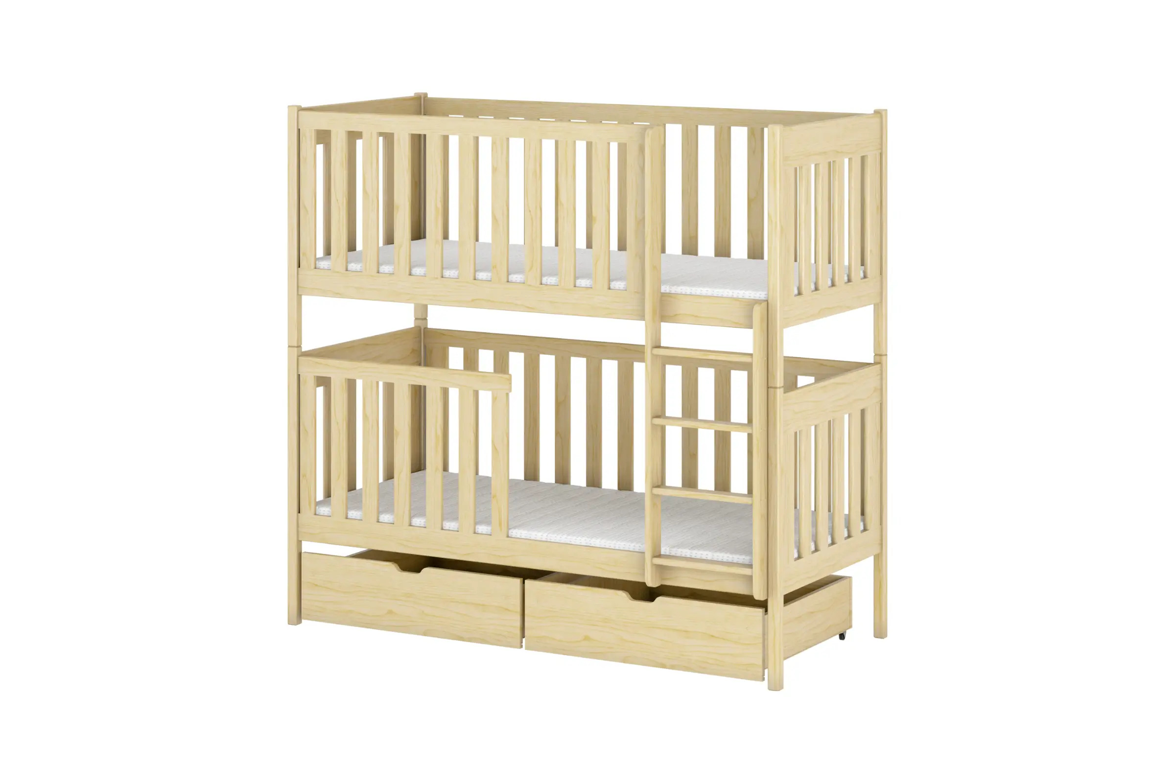 ELSA 90x200 Natuurlijk Grenenhout Stapelbed Kinder Meubels