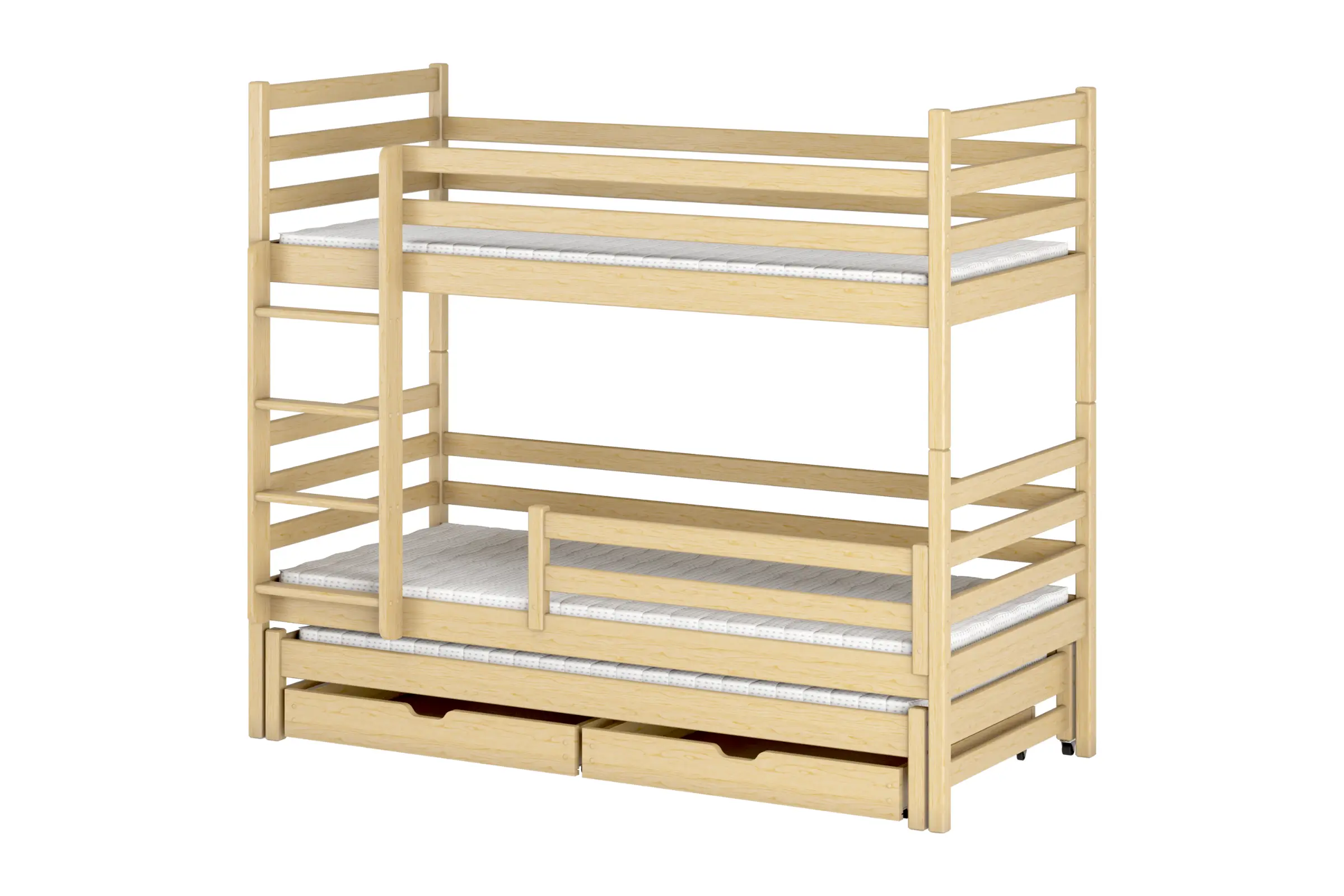 LEON 90x200 Natuurlijk Grenenhout Stapelbed Kinder Meubels