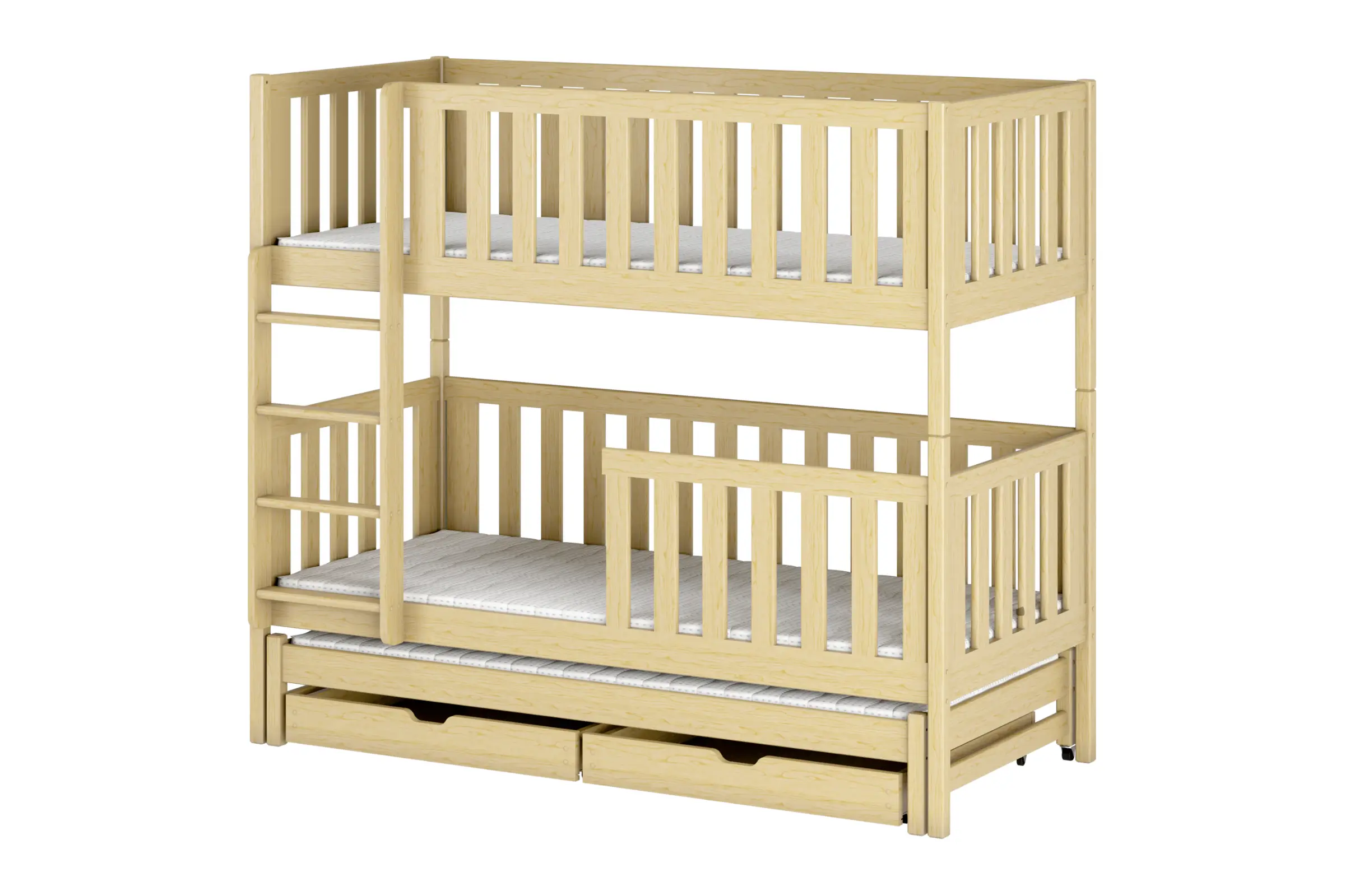 LUKAS 90x200 Natuurlijk Grenenhout Stapelbed Kinder Meubels