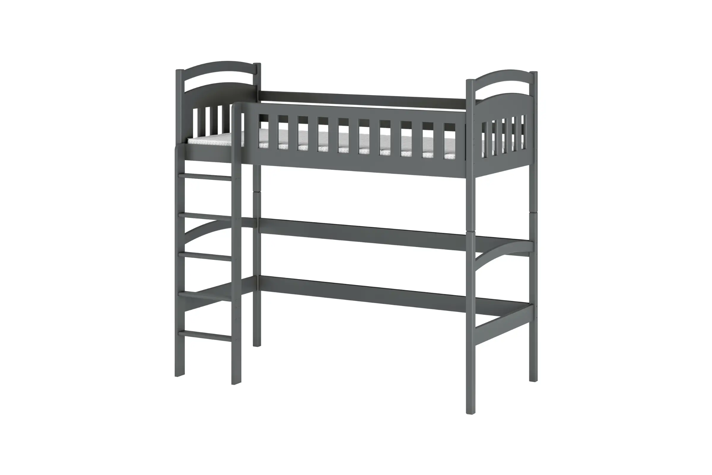 MALI 90x200 Grafiet Hoogslaper Kinder Meubels