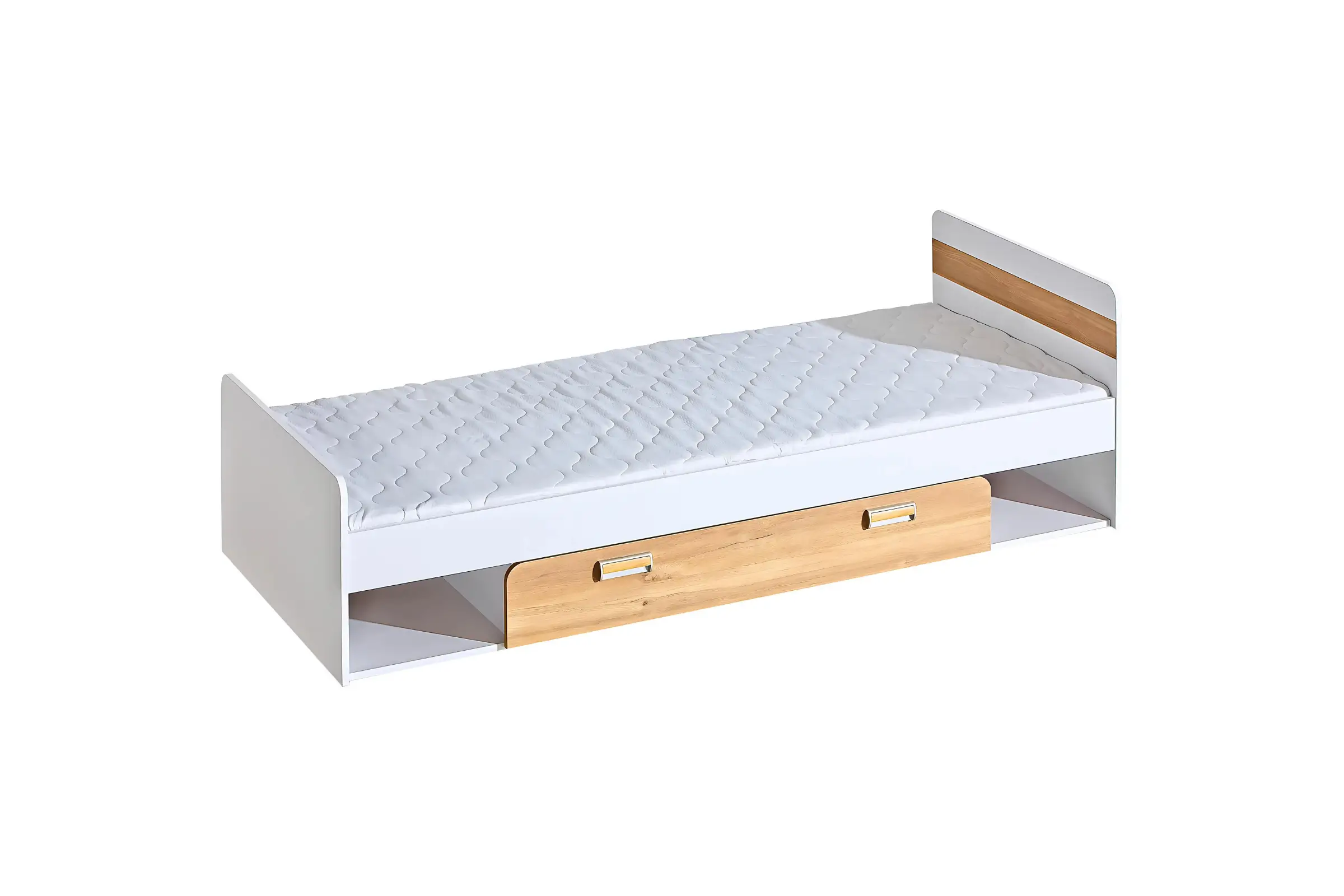 LUKA L13 80x195 Wit Mat + Eik Nash Kinderbed Jeugdbed Eenpersoonsbed Kinder Meubels