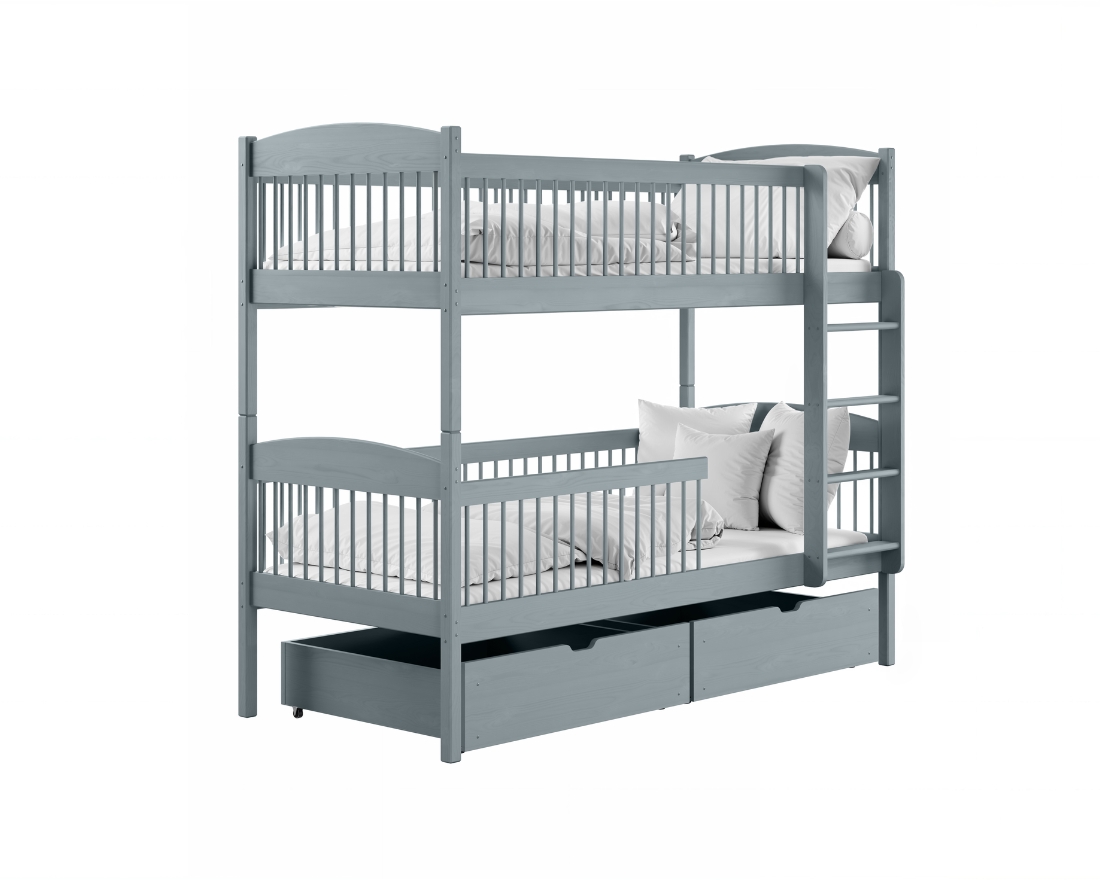 LUNEA 90x200 Asgrijs Stapelbed  