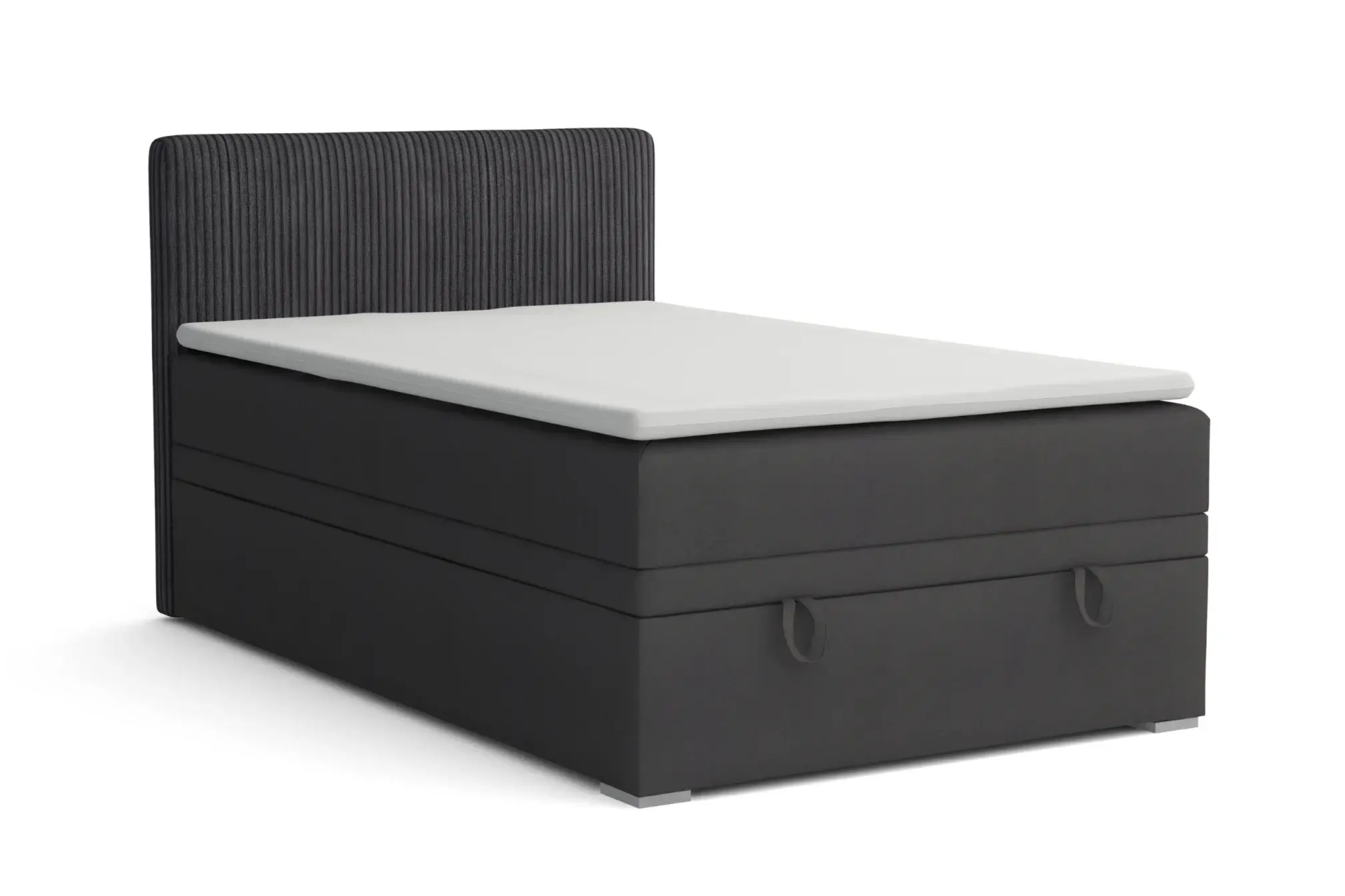 DAGA MINI 100x200 Poso 34/Kronos 34 Antraciet boxspringbed met opbergruimte en een doorlopende matras Kinder Meubels 24