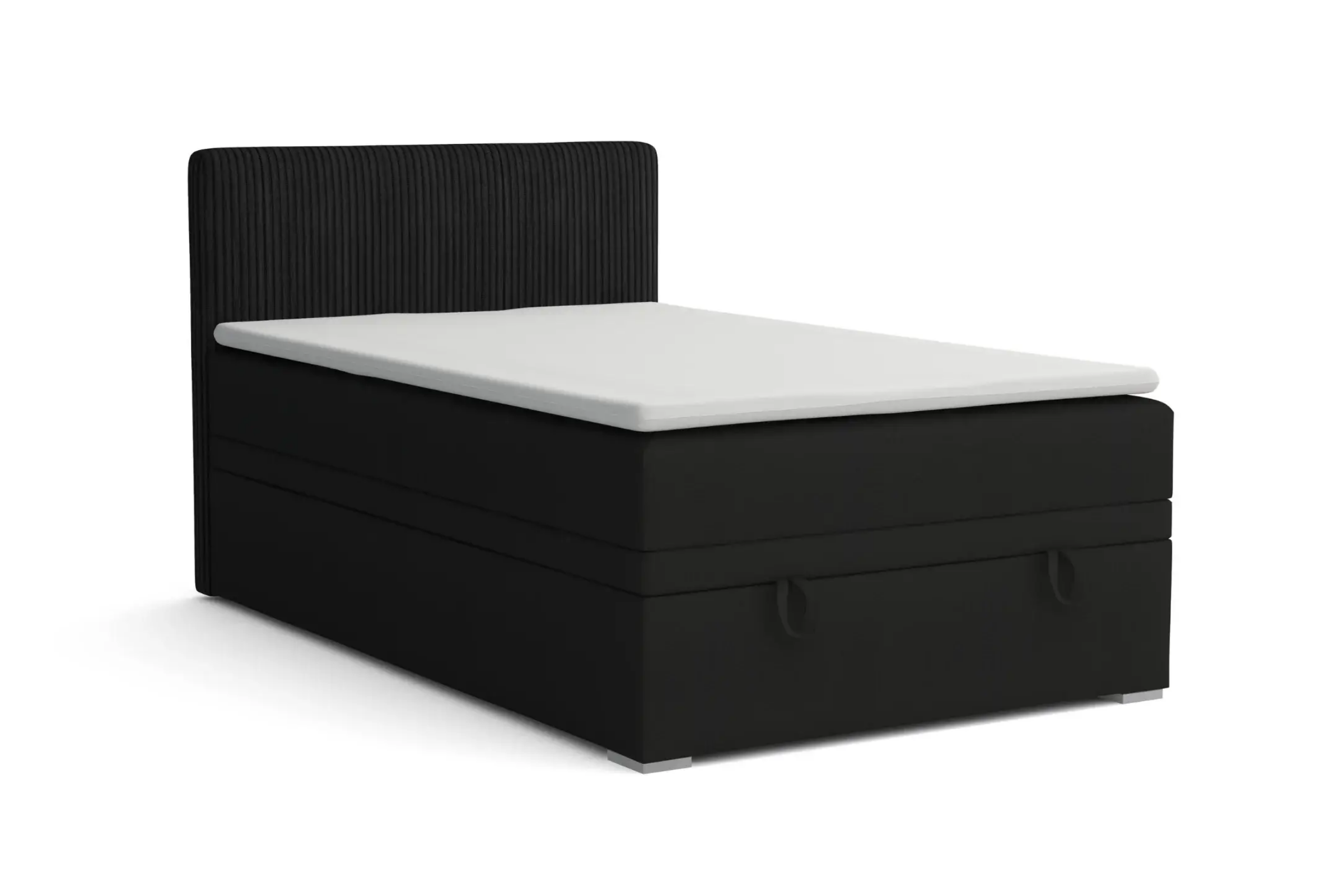 DAGA MINI 120x200 Poso 135/Kronos 7 Zwart boxspringbed met opbergruimte en een doorlopende matras Kinder Meubels 24
