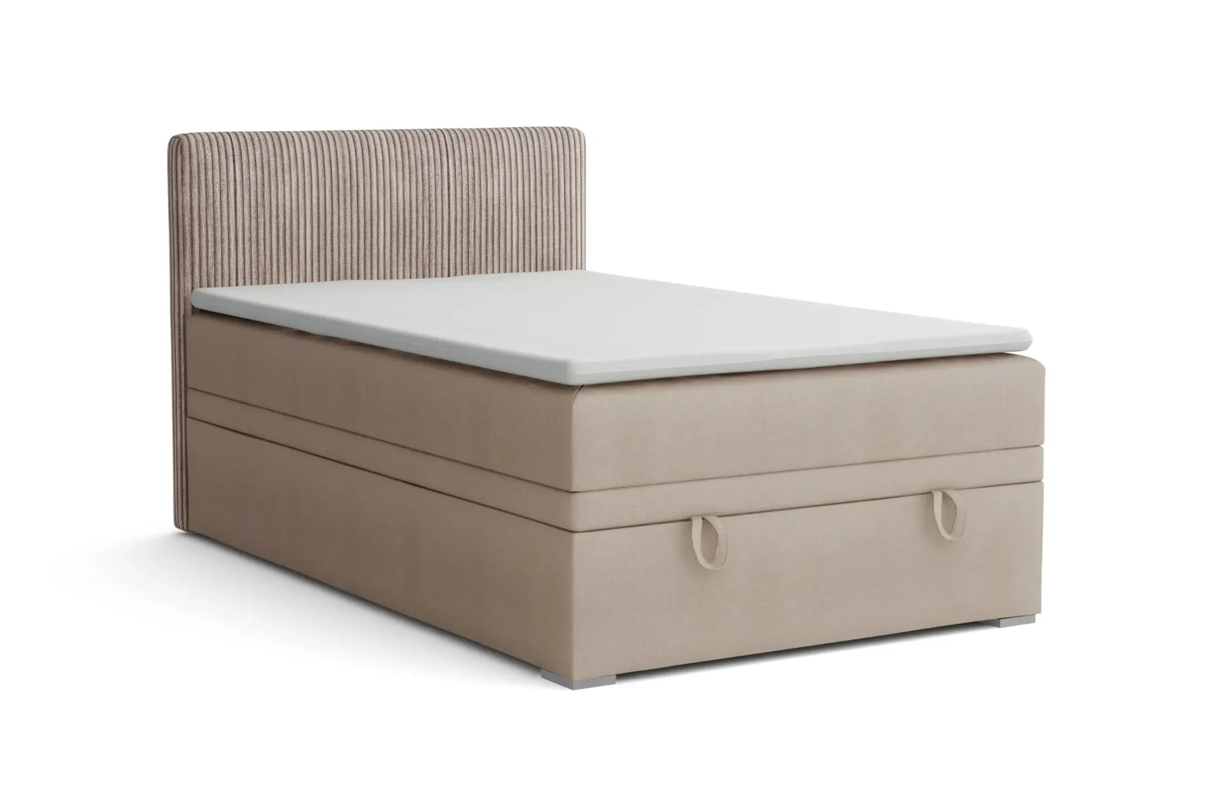 DAGA MINI 120x200 Poso 2/Paros 2 Beige boxspringbed met opbergruimte en een doorlopende matras Kinder Meubels 24