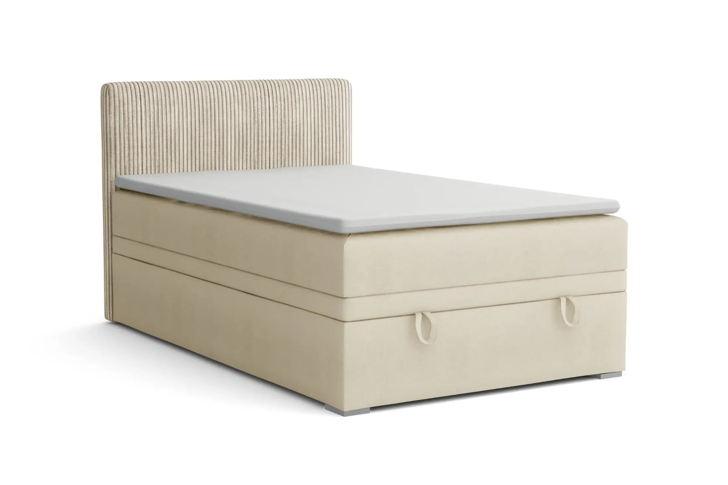 DAGA MINI 120x200 Poso 38/Kronos 38 Crème boxspringbed met opbergruimte en een doorlopende matras Kinder Meubels 24