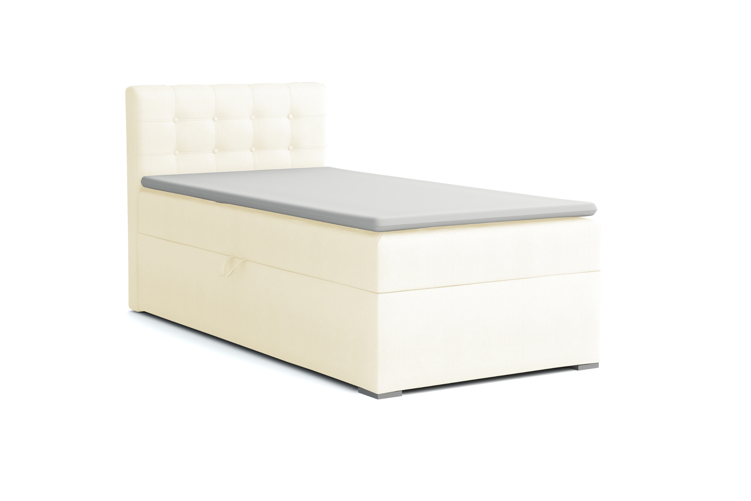 JUNG 3 90x200 Kronos 38 Crème boxspringbed gestoffeerd bed compleetbed Kinder Meubels 24