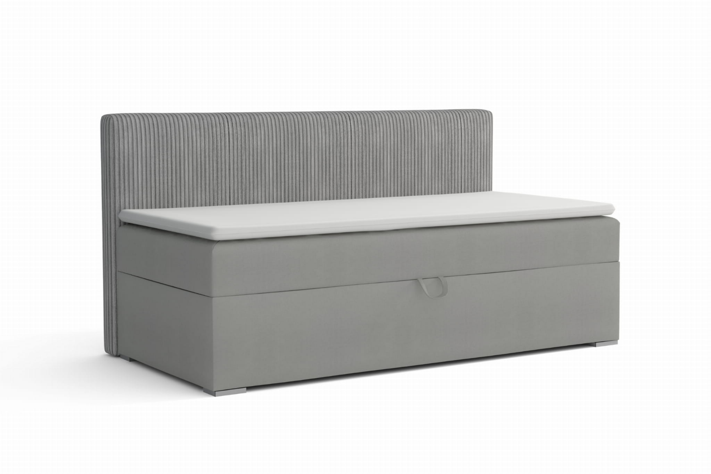 MATI BIS 100x200 Paros 5 Lichtgrijs boxspringbed gestoffeerd bed compleetbed Kinder Meubels 24
