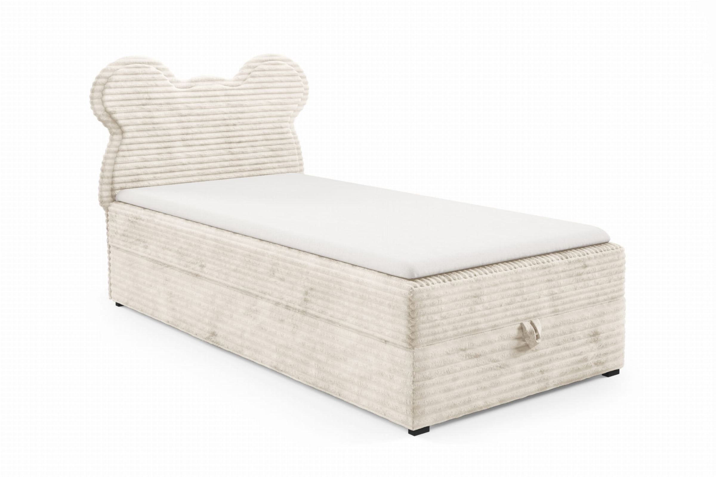 TEDDY 100x200 TILIA 01 Crème boxspringbed gestoffeerd bed compleetbed voor kinderen en jongeren Kinder Meubels 24