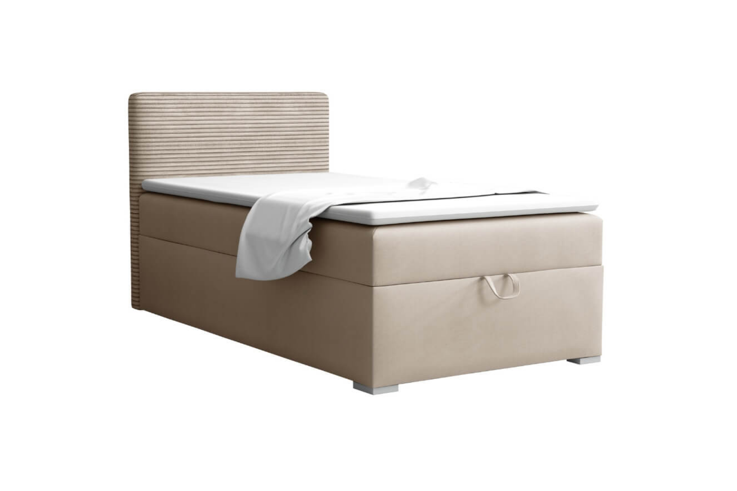 TEEN 1 90x200 Poso 2/Paros 2 Beige boxspringbed gestoffeerd bed compleetbed eenpersoonsbed Kinder Meubels 24