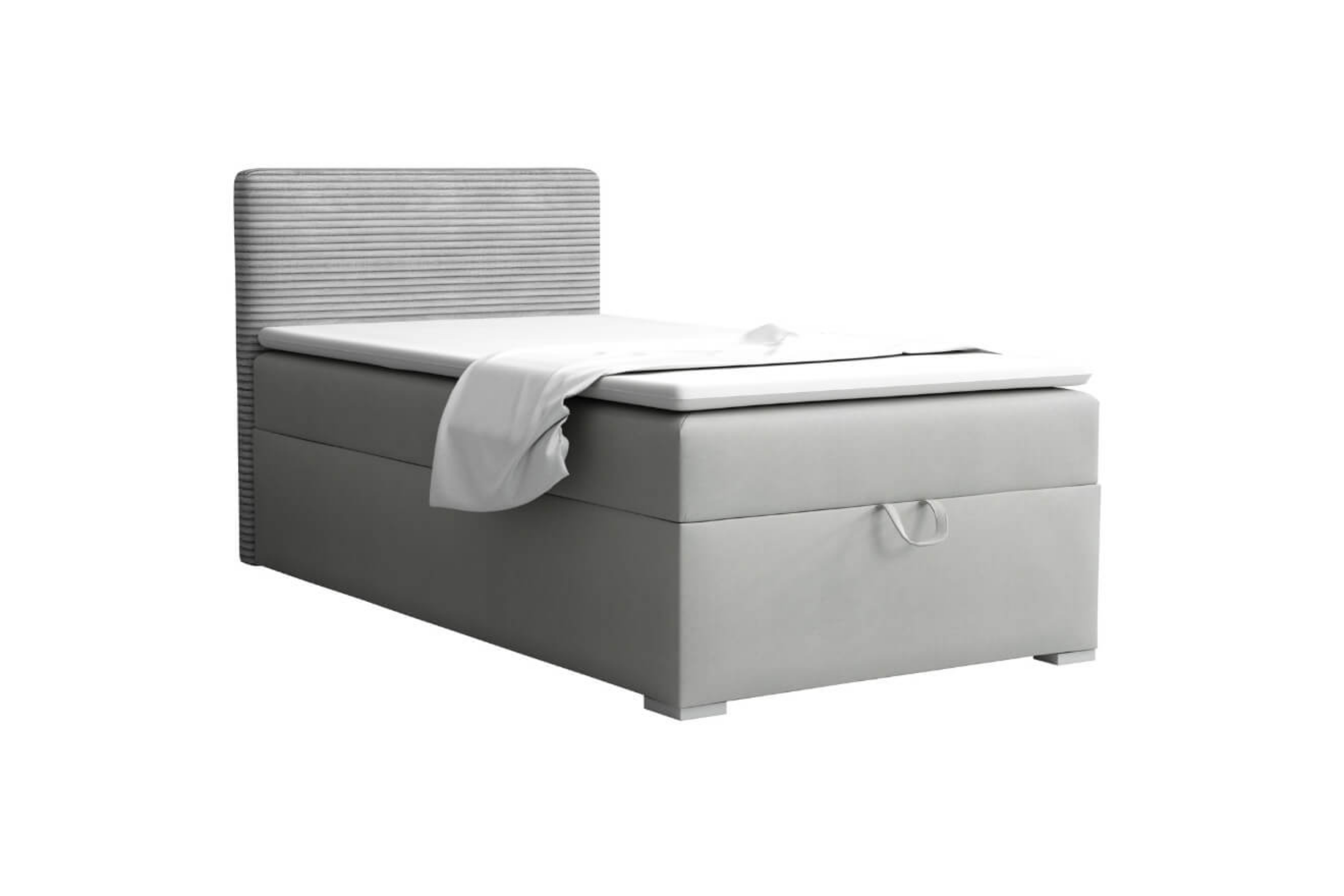 TEEN 1 90x200 Poso 55/Paros 5 Lichtgrijs boxspringbed gestoffeerd bed compleetbed eenpersoonsbed Kinder Meubels 24