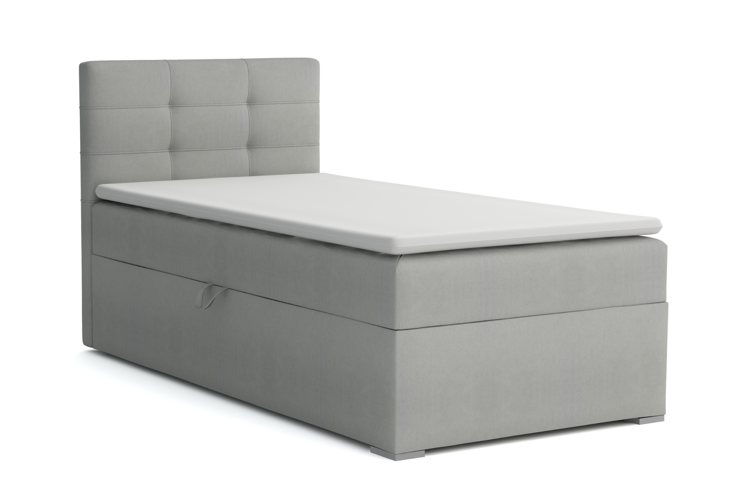 FLO 100x200 Paros 5 Lichtgrijs boxspringbed met opbergruimte Kinder Meubels 24