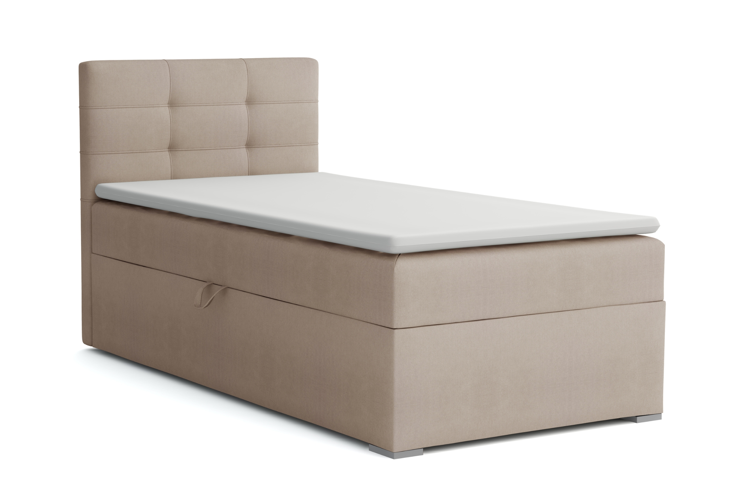 FLO 100x200 Paros 2 Beige boxspringbed met opbergruimte Kinder Meubels 24