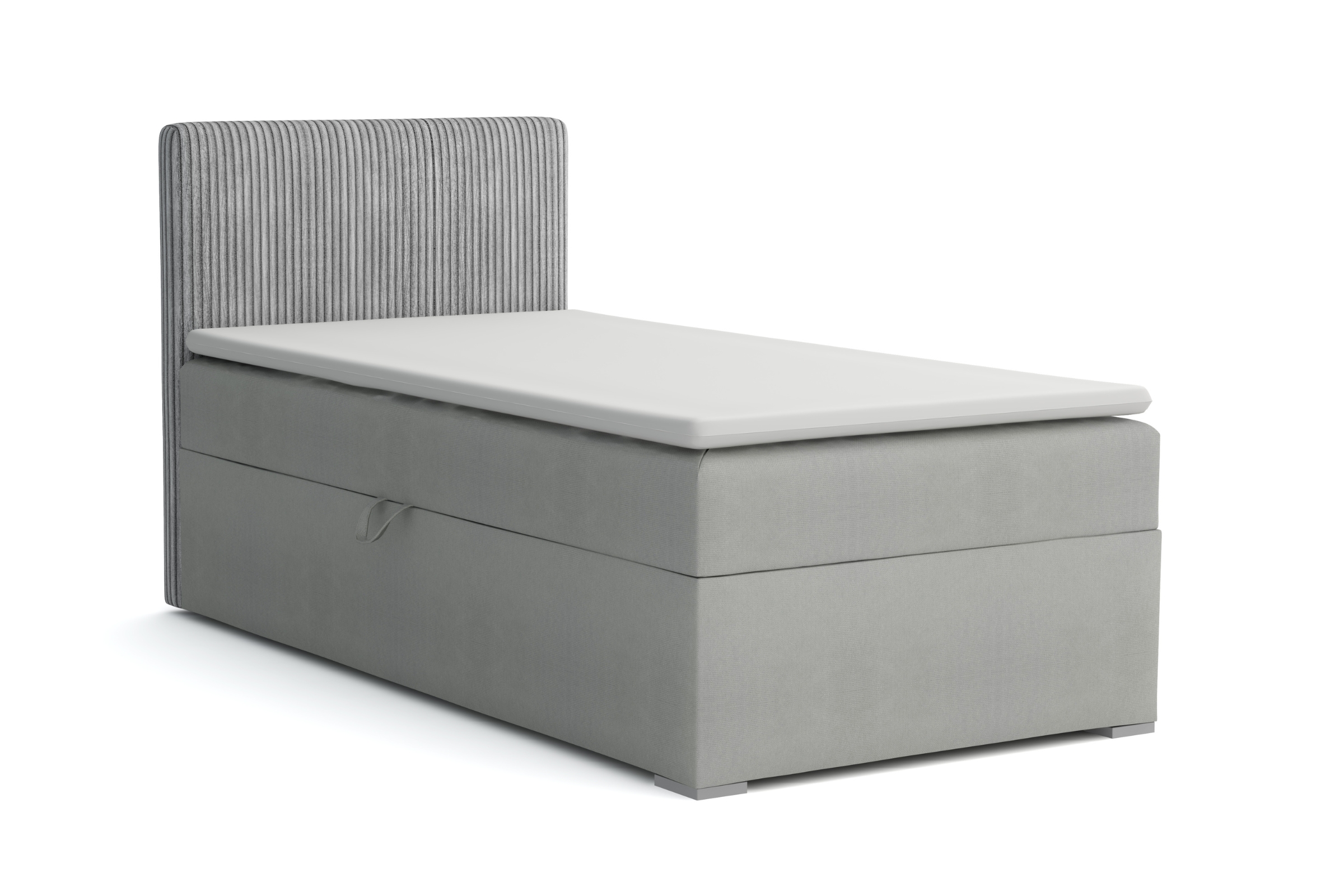 DON 90x200 Poso 55/Paros 5 Lichtgrijs boxspringbed met opbergruimte Kinder Meubels 24