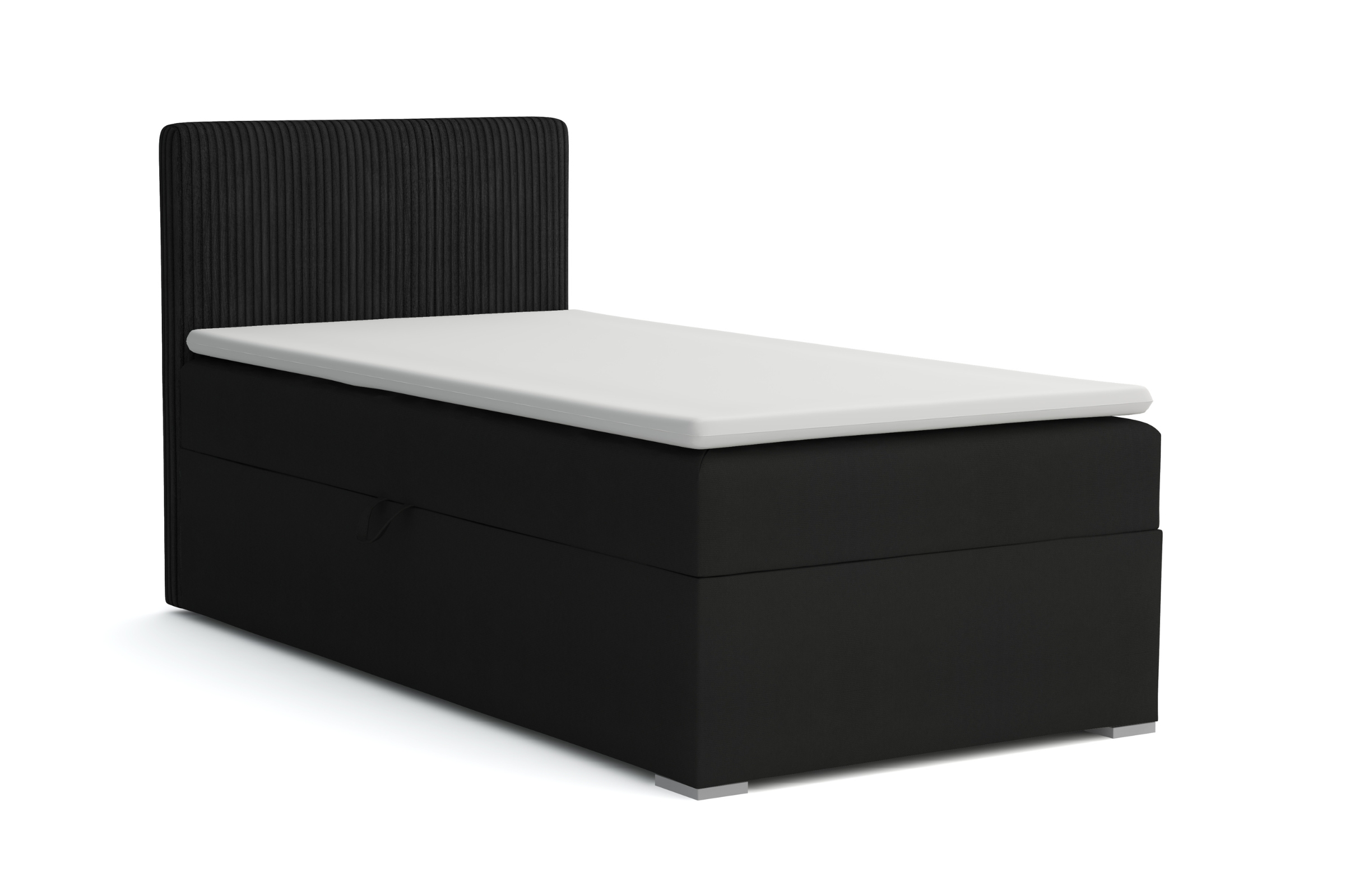 DON 90x200 Poso 135/Kronos 7 Zwart boxspringbed met opbergruimte Kinder Meubels 24