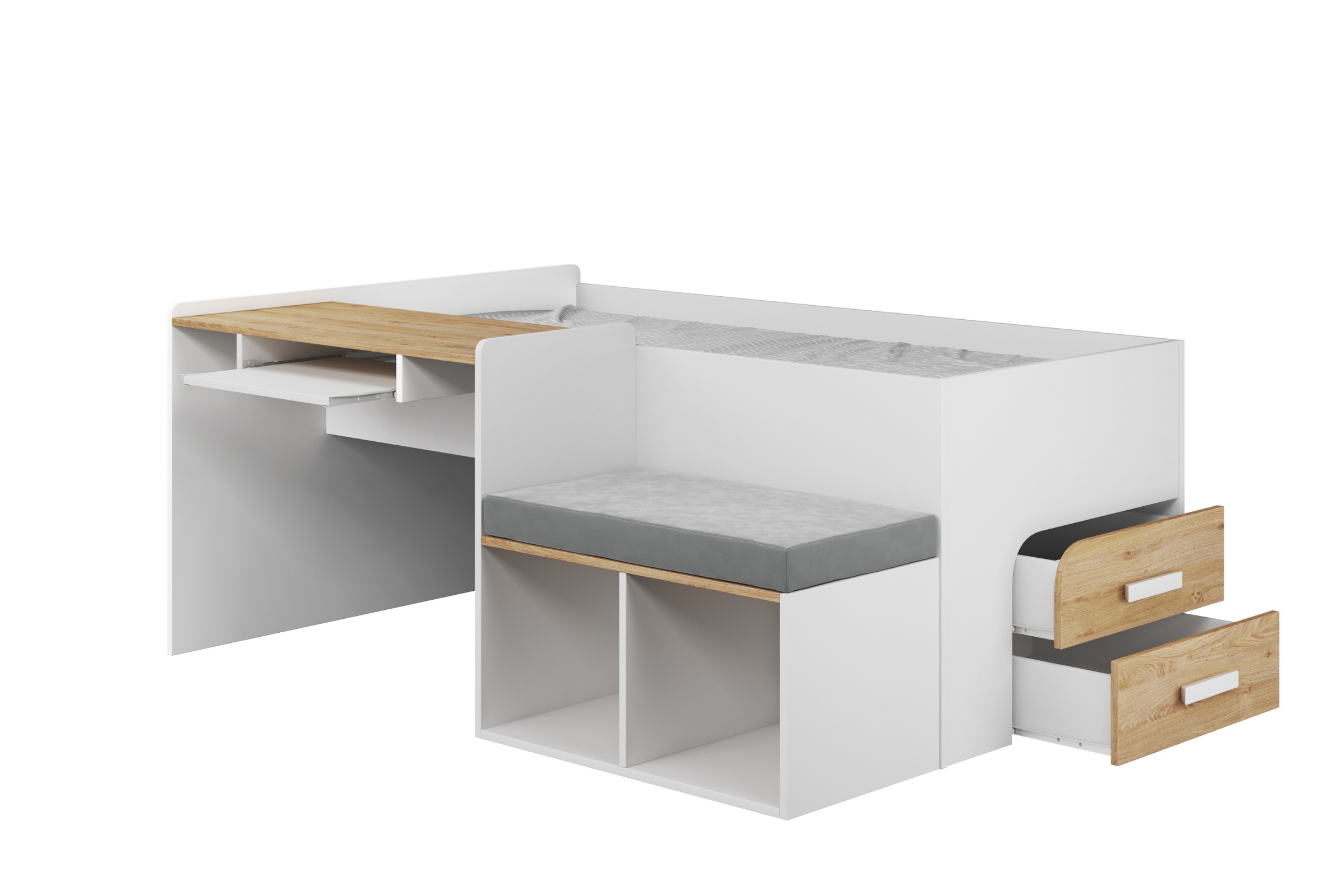 MULTI 90x200 jeugdbed / multifunctioneel kinderbed