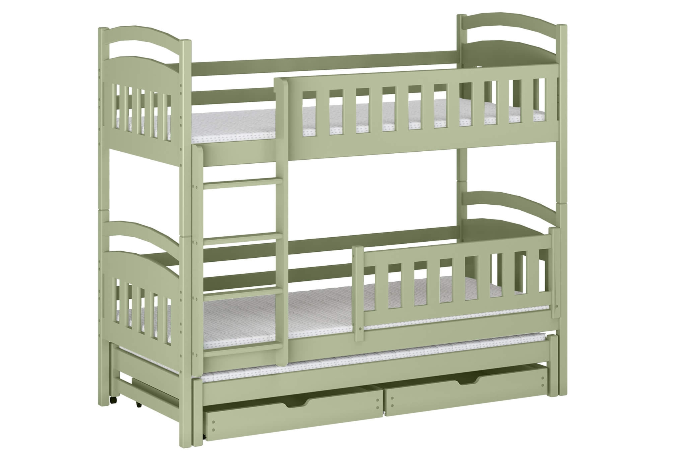 MIA 3-persoons Stapelbed 90x200 olijfgroen Kinder Meubels 24 