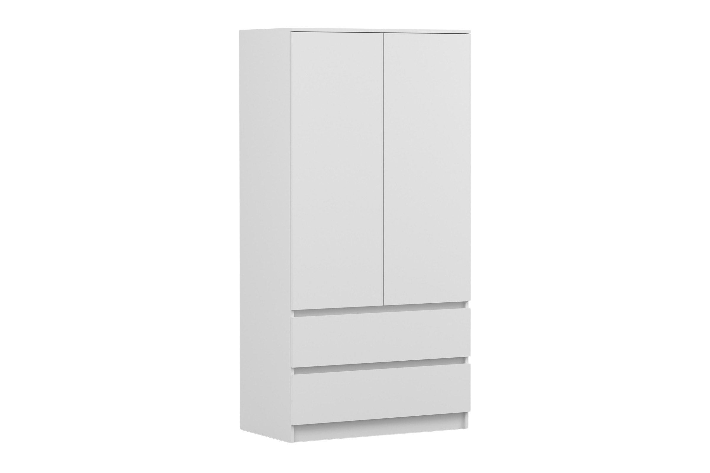 SIMO 01 kinderkledingkast 120 cm in wit, 4 deuren, 2 lades Kinder Meubels 24