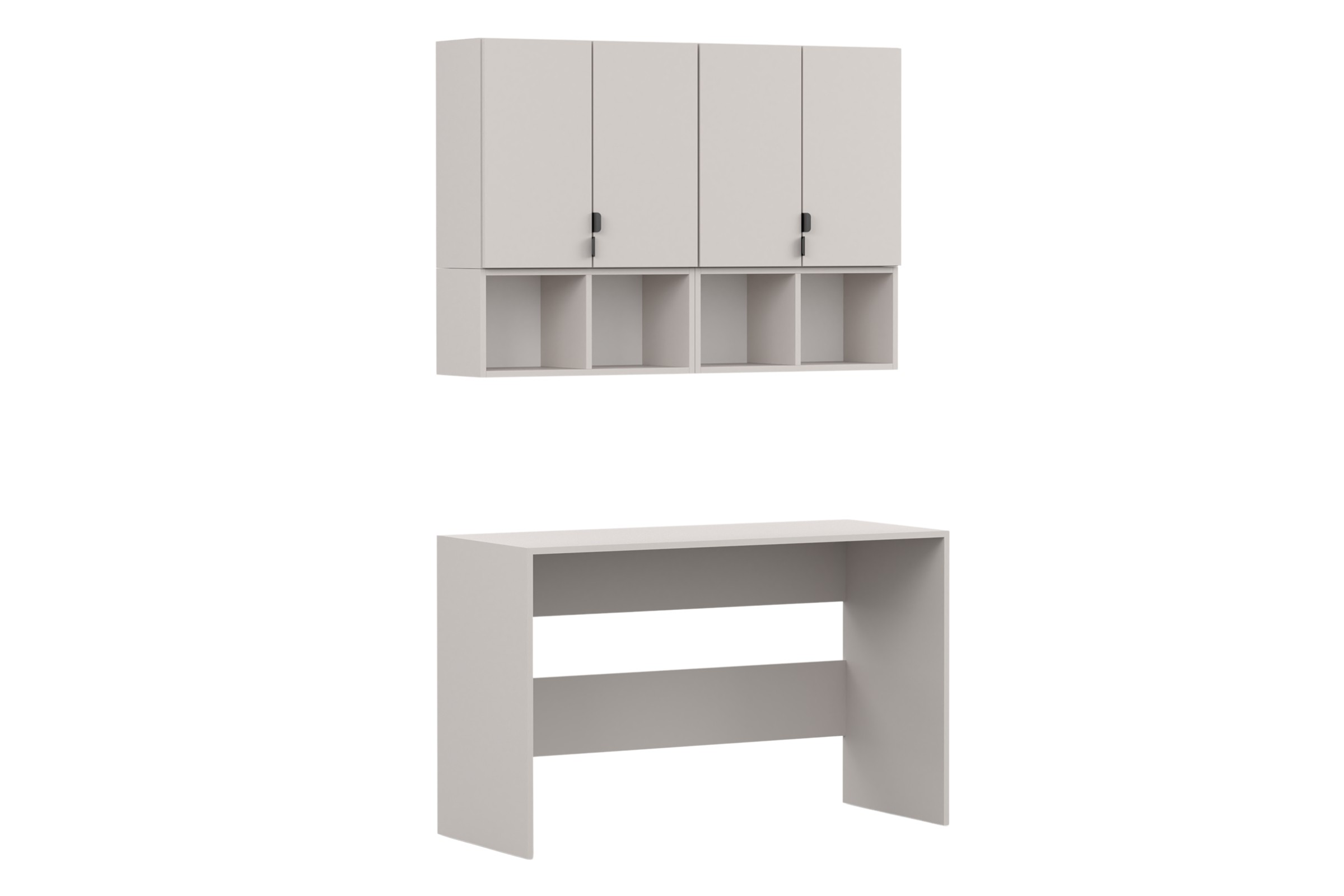 MANO B kinderkamerset tienerkamerset werkplekset in mat kasjmier Kinder Meubels 24