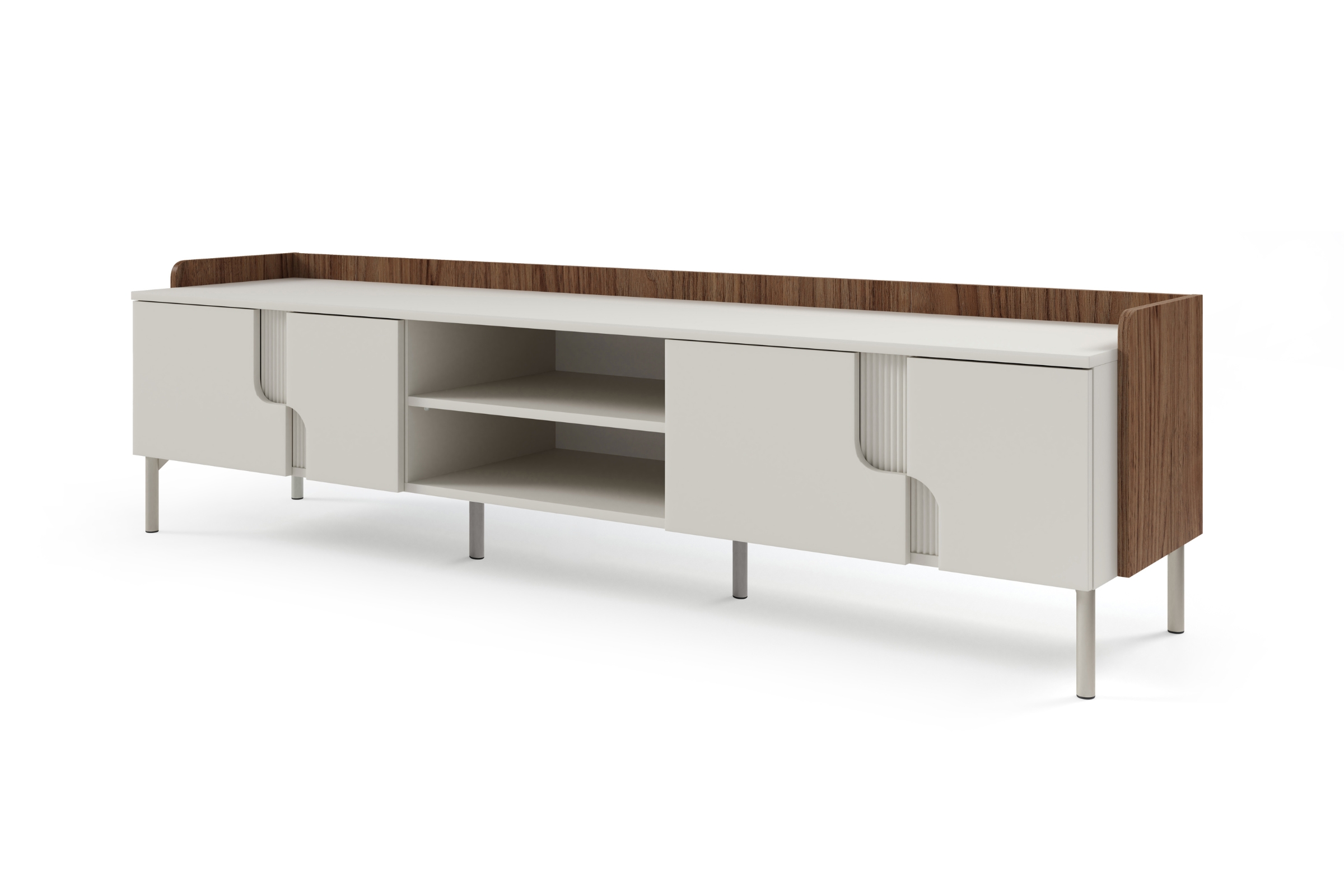 TV-meubel PAURO 09 tv-lowboard 4-deurs met open vakken, modern tv-meubel Kinder Meubels 24