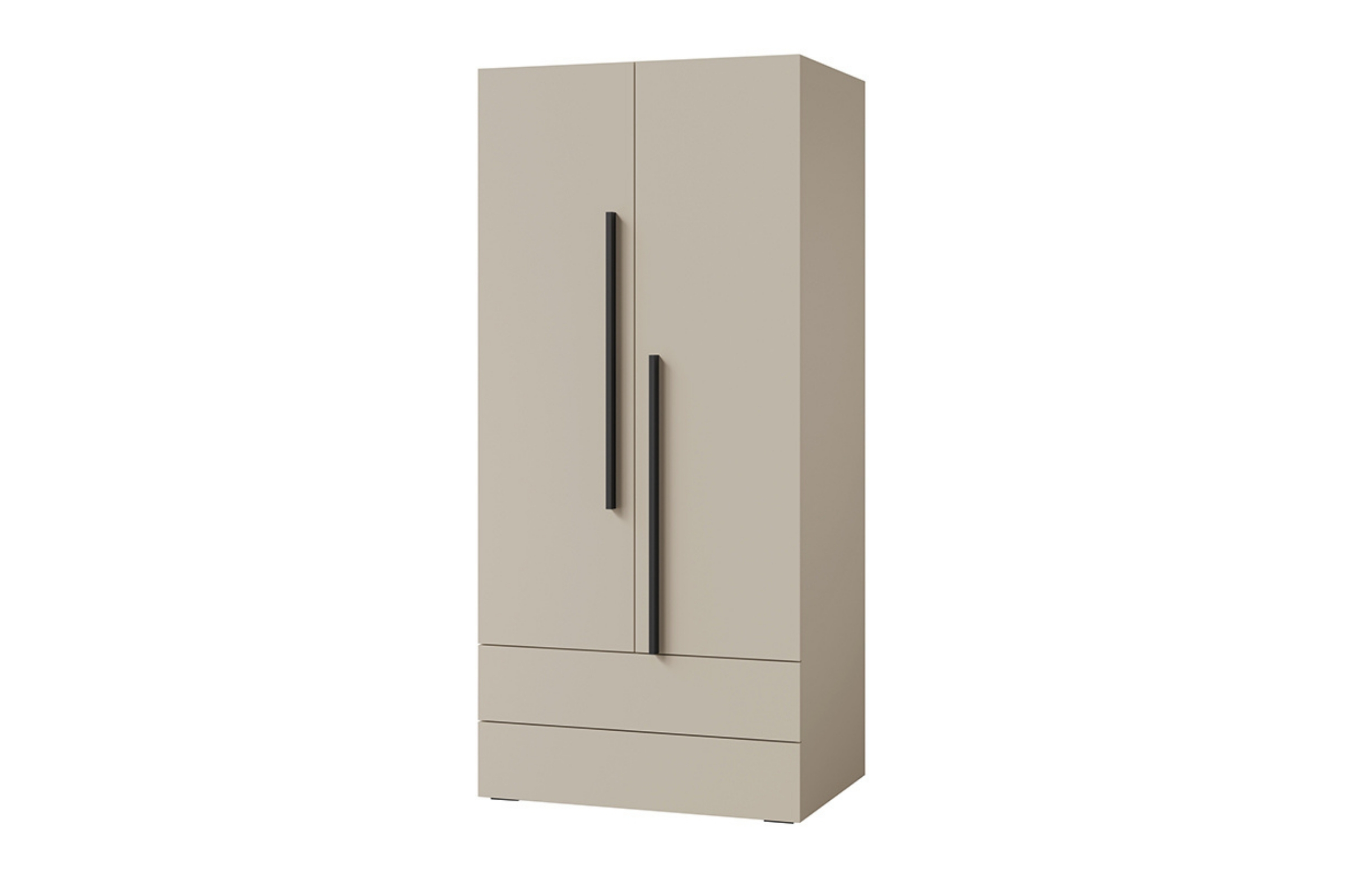 LIMA 02 kledingkast 90 cm, kasjmier, met 2 lades, softclose & Push-to-Open Kinder Meubels 24