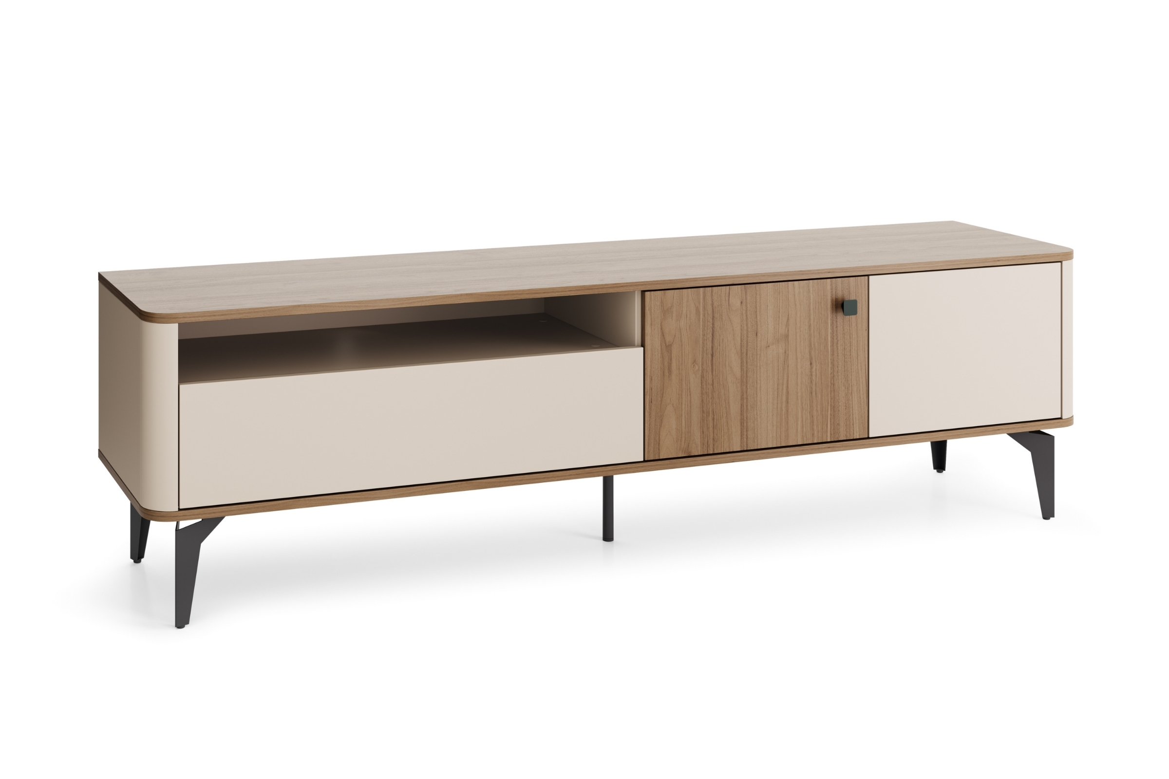 AURO 06 TV-meubel, TV-lowboard met 2 deuren, 1 lade & open apparatuurvak, AURO-collectie Kinder Meubels 24
