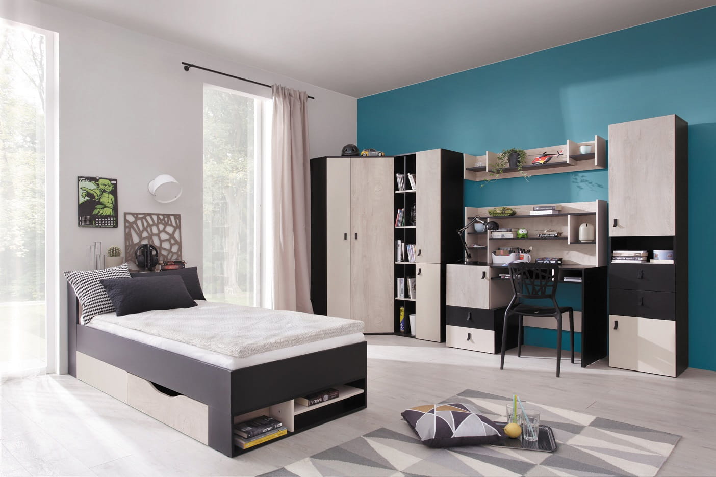 PETRA D Kinderkamermeubels met Garderobekast Kinder Meubels 24