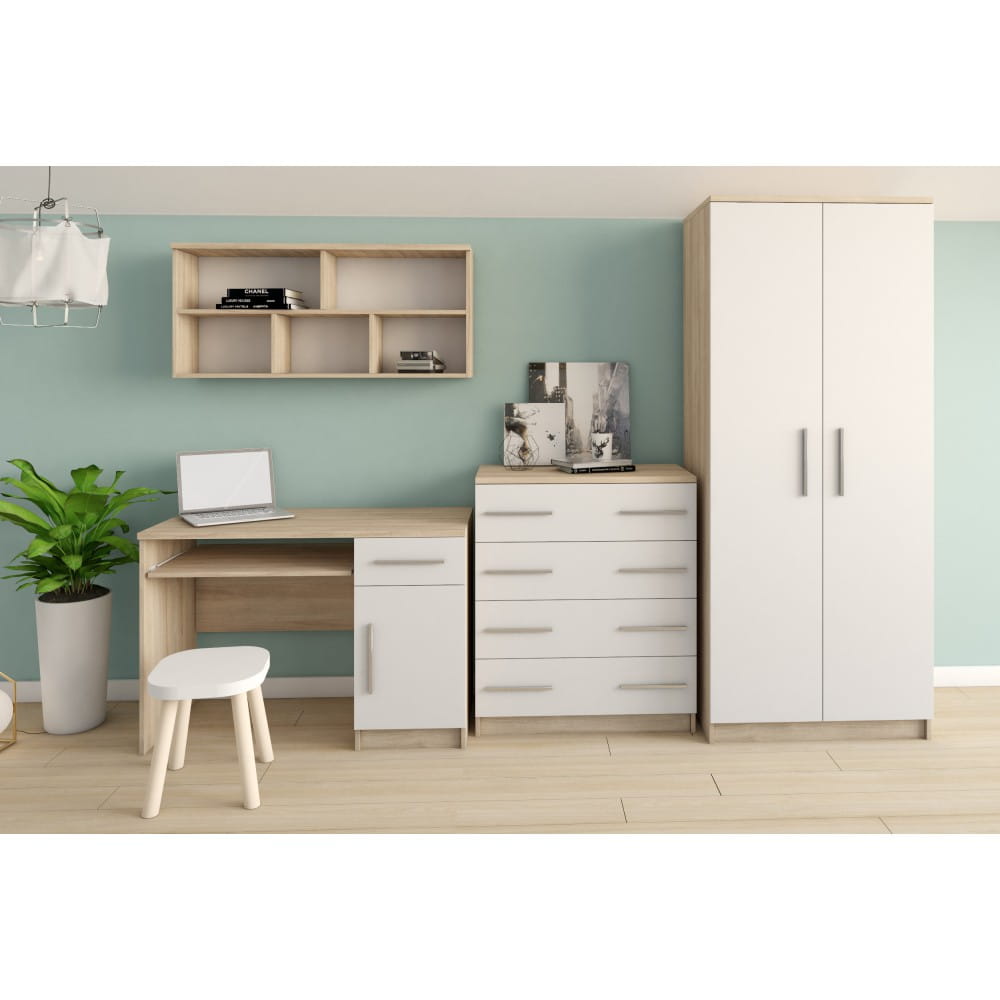 OLMO II Kinderkamermeubels wit/sonoma Kinder Meubels 24